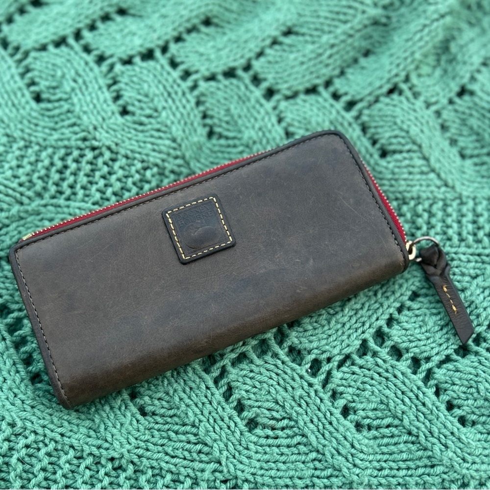 Dooney & Burke Florentine Large Zip Around Wallet, Very good used condition.